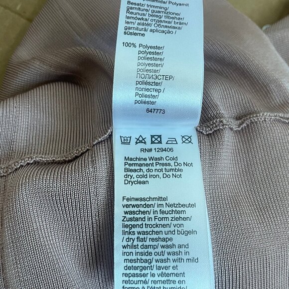 Venus Taupe Bandage Fringe Dress - Picture 9 of 9